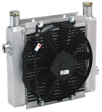Levha Fin Alüminyum Hava Yağ Soğutucusu, Hidrolik Yağ Isı Eşanjörü DC12V / DC24V