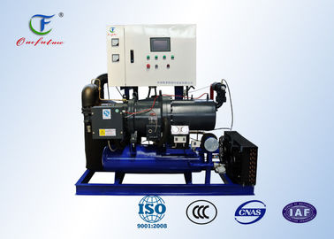 R407C 2 ℃ soğuk hava deposu için PLC kontrollü vidalı kompresör ünitesi ve Bitzer CSH kompresörü