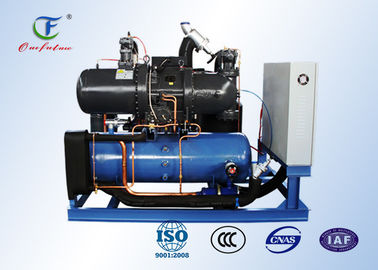 R407C 2 ℃ soğuk hava deposu için PLC kontrollü vidalı kompresör ünitesi ve Bitzer CSH kompresörü